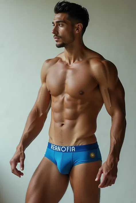 Enzo Fernandez from the Argentinian national team in underwear brand UOMO 