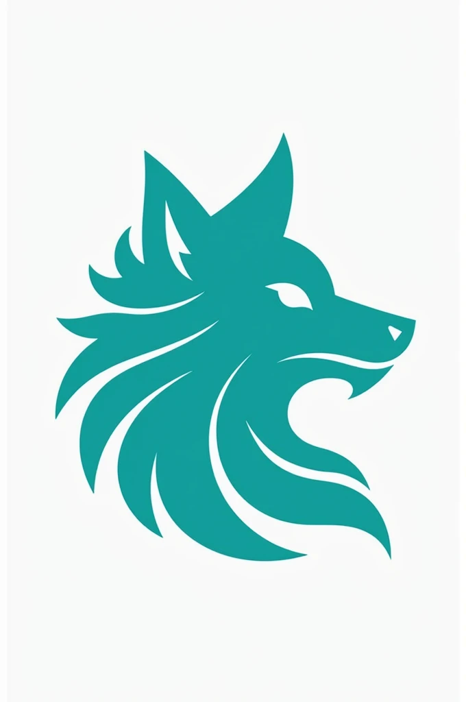  Logo with wolf like Liverpool in elegant turquoise color.  That the logo name is QUIJHUA 