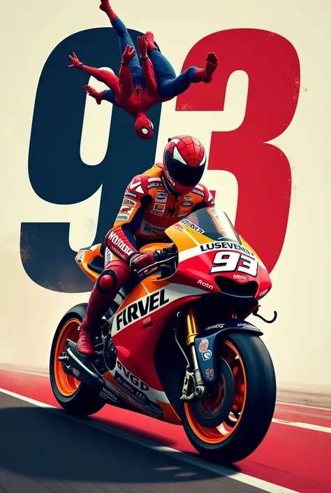 Spider-Man Blanck and Marc Márquez wallpaper with 93