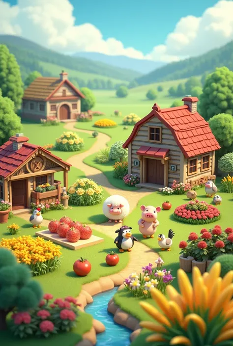 Farm for more realistic cute animated video background