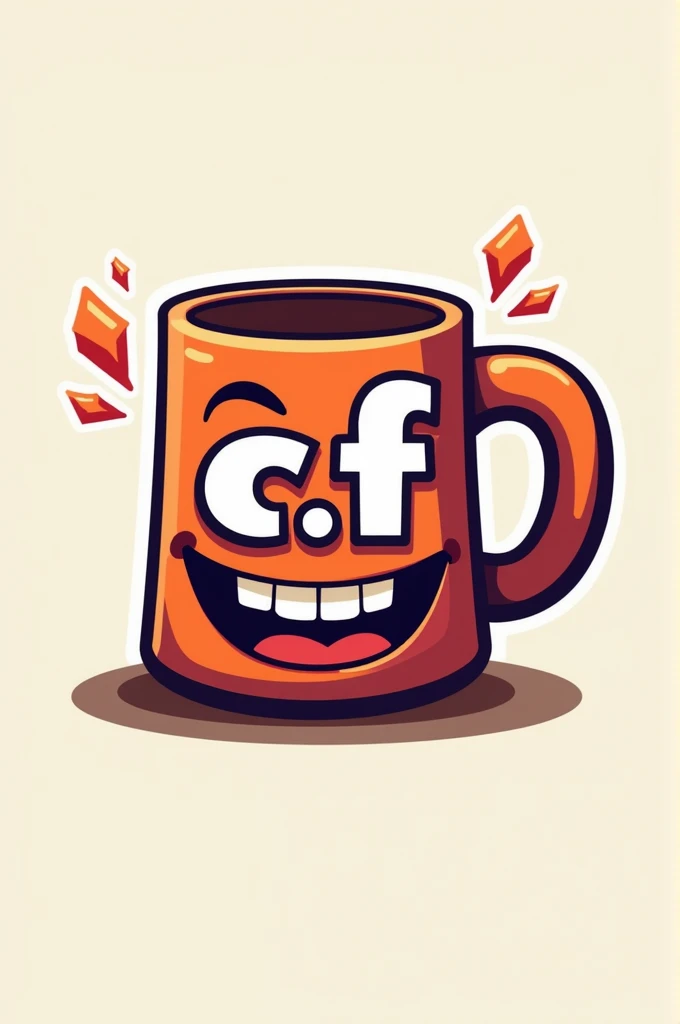 A logo of a Brawl Stars-style mug and that the mug says C.f