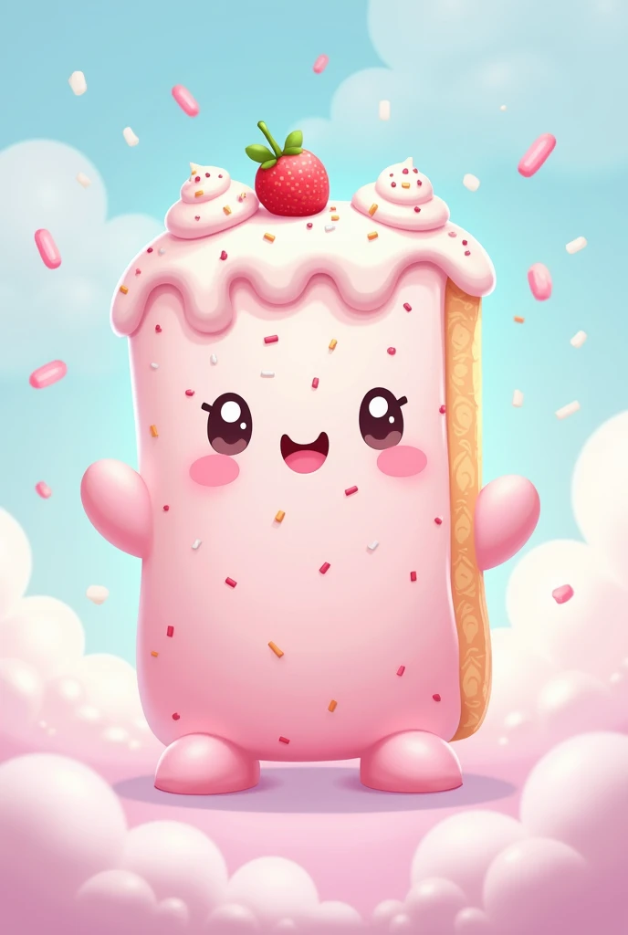 Make me a creative and cute cake-colored cell phone screen picture