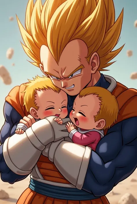 This same photo but Vegeta ccn the eyes closed