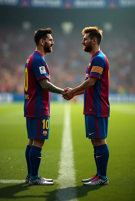 Messi handshaking prime messi