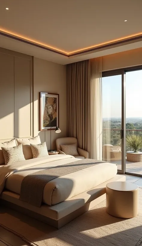 Modern guest bedroom india chic and elegant day view