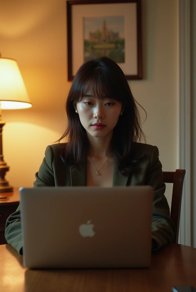 there is a woman sitting at a table with a laptop, scene from live action movie, scene from a movie, sexy movie photo, still from a live action movie, still from a movie, girl next door innocent look, screenshot from a movie, highlight scene of the movie, ...