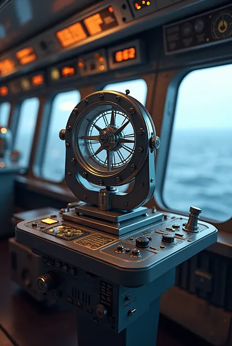 Gyrocompass on ship