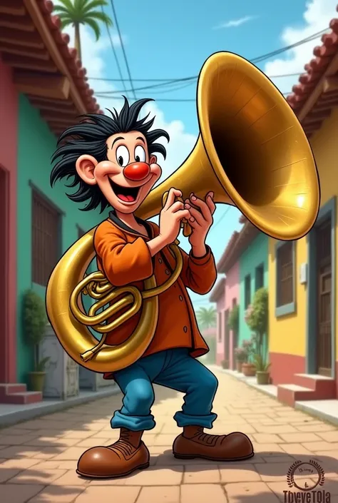 Don Ramón del Chavo del Ocho playing tuba