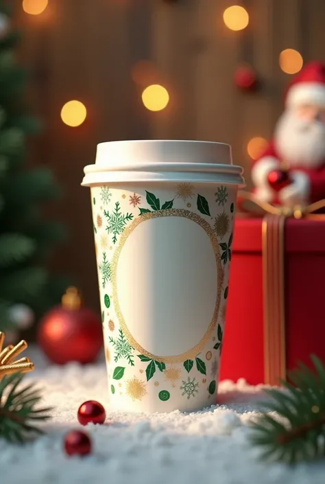  Make a Starbucks-style Christmas edition disposable coffee cup WITHOUT LOGO . CHRISTMAS GIFT   