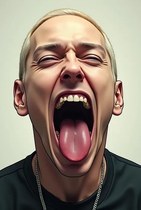 Eminem doing ahegao face