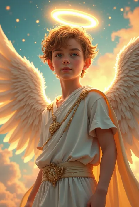 boy, Angel clothes, 4K, Good looking, comic book