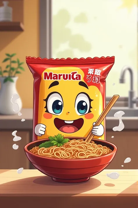 Animated soup Maruchan 
