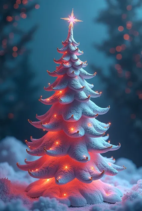 I have plaster christmas tree, i need to color it. Make some interesting and fantasy coloring, show me realistic picture