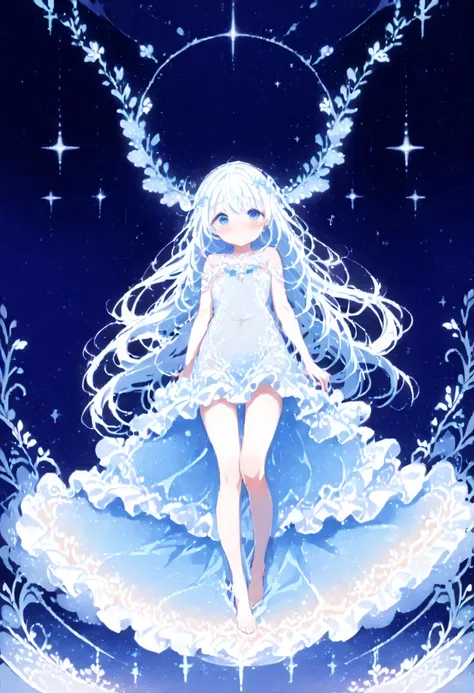 masterpiece, best quality, extremely detailed, (illustration, official art:1.1), 1 girl ,(((( light blue long hair)))),naked ,(((( light blue long hair)))),light blue hair, , long hair ((blush)) , cute face, big eyes, masterpiece, best quality,(((((a very ...