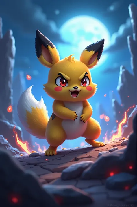 The pika as he fights against against the Night in Clash Royale