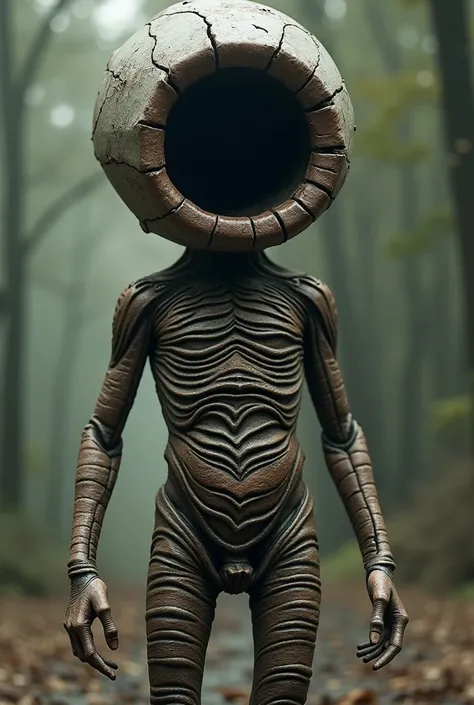  A macabro-looking humanoid ,  covered in spiral patterns that seem to move slowly through his body .  His head is an empty whirlpool that gives the impression of being a black hole That absorbs light.  His arms are long and thin ,  ending in hands that se...