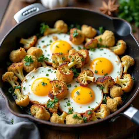 Keto Cauliflower and Egg Skillet