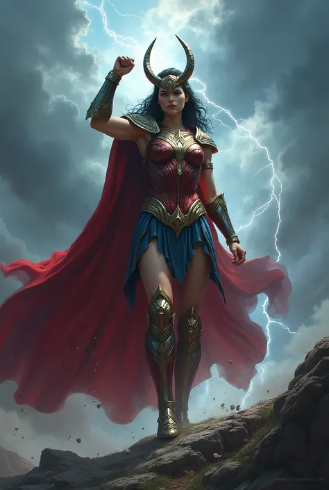 Wonderwoman as odin 