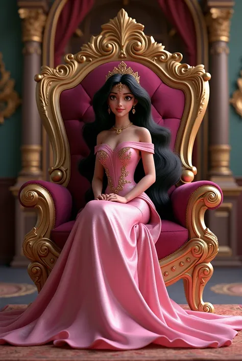 Jasmine Royalty in Royal Chair Pink Clothes