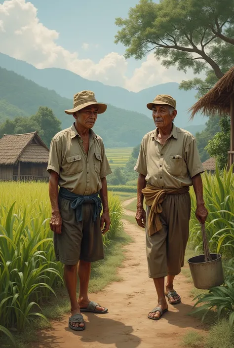 The Thai men of the early Rattanakosin period of the Second Reign were between 45-60 years old, who were ordinary villagers, with a profession as a farmer.