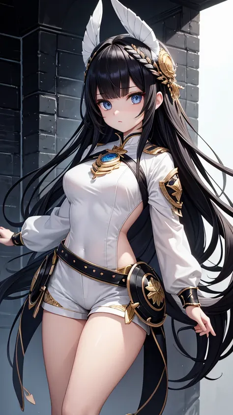  4K,  High-resolution ,  top quality,  artwork ,stem perfectly shaded, perfect lighting, anthropo , shields ,  black hair, the perfect female body,  perfect female figure , white blouse,  black shorts , detailed scales,  detailed face,  perfect face, (Os s...