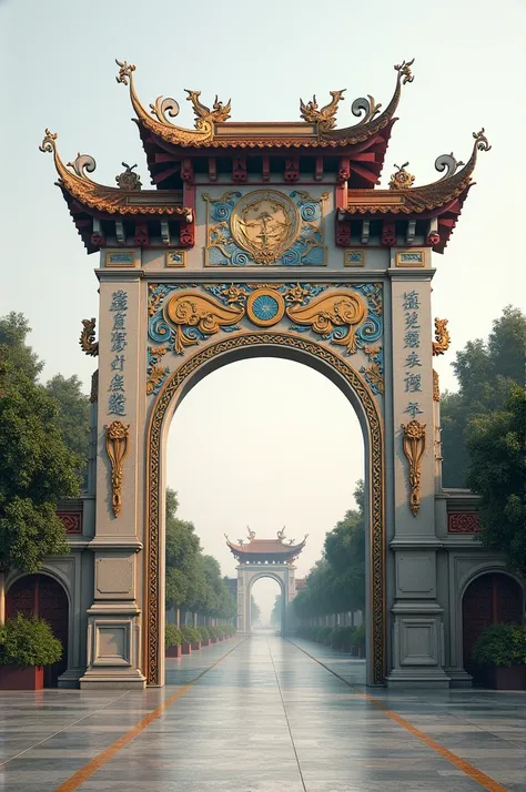 Ha Dong District Greeting Gate Inspired by Van Phuc Silk and Da Si Knife