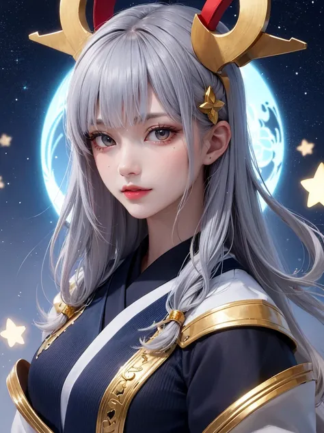 masterpiece， top quality，8k， Detailed Skin Textures ， detailed cloth texture，Beautifully detailed face， complex details， super detailed，Rei Ayanamiの肖像，Gray Hair，Red colored eyes， black headgear on the head,Pixieカット，Shining Skin Hair Ornaments, gold hair or...