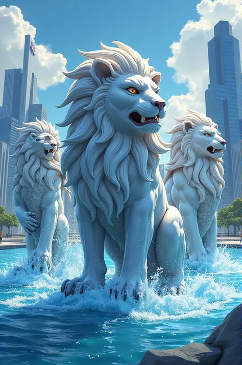 **Lion Defender ** (singapore ): heroes who have powers similar to the lion Merlion,  able to spew water as an attack and create a protective wave.