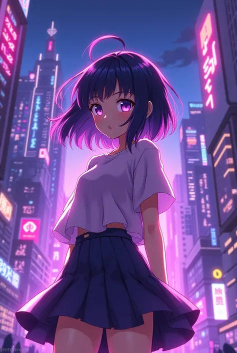 make an anime opening song cover in purple