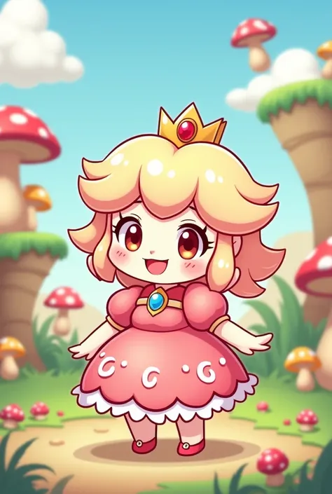 Chibi  peach girl  mario 