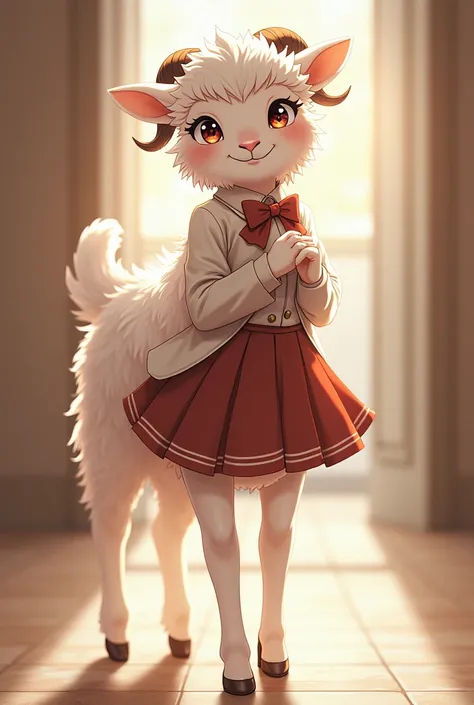 The female brown sheep in the Beastars universe emanates a serene and ethereal beauty. With a slender frame and pristine white fur, she exudes grace and purity. Wearing the Cherryton Academy girls uniform, she combines sophistication with a gentle and kind...