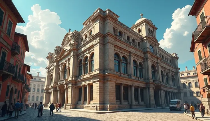 Background of the library building