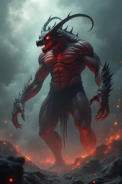 A demon dragon in the form of a man