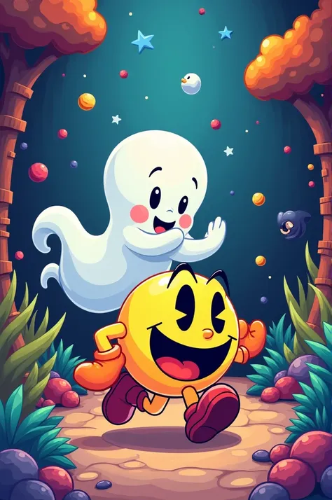 Pacman and Casper the friendly ghost 