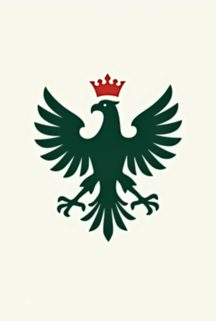 Create a party logo with PFN ,  featuring an eagle in the crown , kontury polski. Niech bedzie minimalistyczne w kolorach czerwono bialo ciemno zielonych