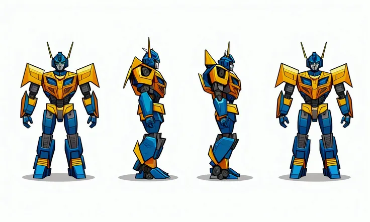 Design a transformer, its disguise mode is a Christmas tree. Character design, show from multiple angles, blank background
