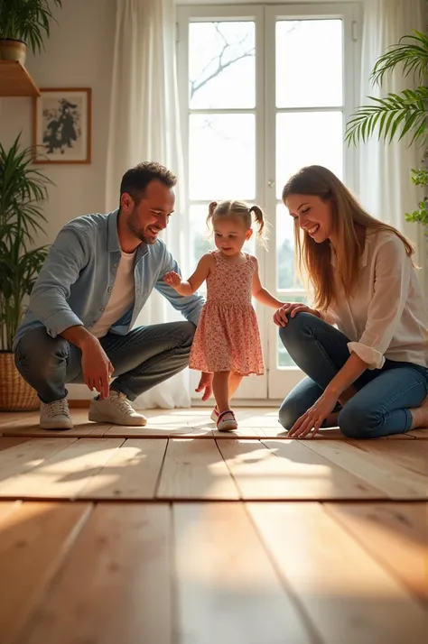 Affiche publicitaire pour de la colle à parquet