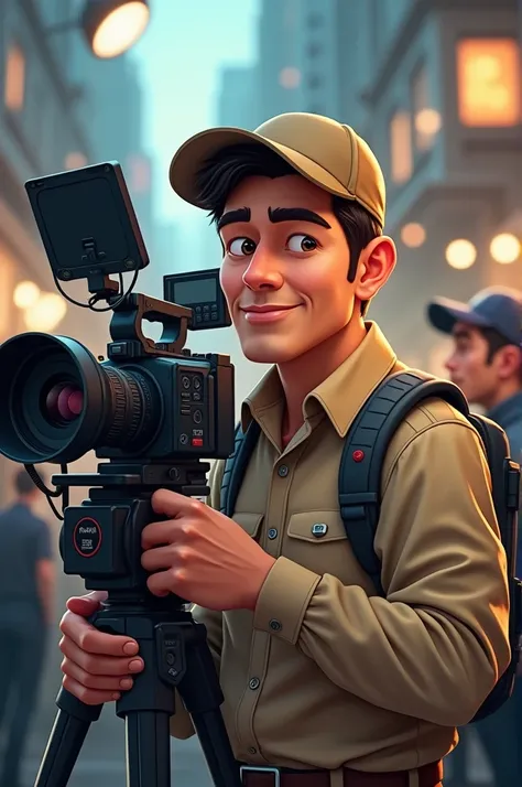 Create realistic 4k cameraman cartoon images