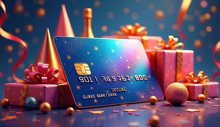 bank card , gifts for the new year 