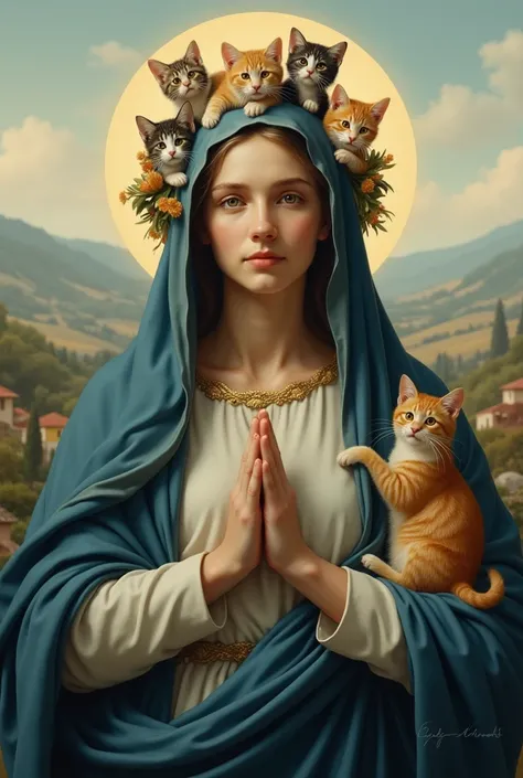 Virgin Mary, Cat wreath