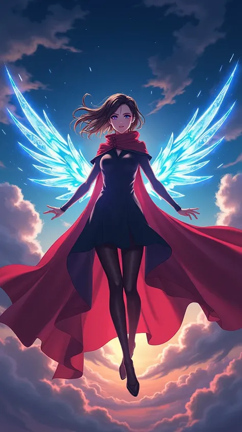  animeが空を飛んでいます,  A Woman Wearing a Red Cloak and a Black Cloak、Luis Miranda ,  pixiv contest winners ,  self-destructive art, アヤカ原godインパクト, anime　 Spectacular Artwork, Ryuko, animeファンタジーアート,  profile picture 1024px ,  Epic Light Novel Cover Art ,  Epic Li...