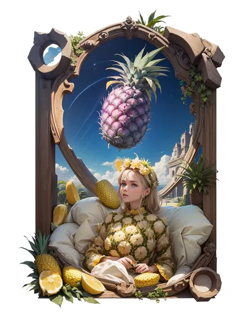 ((masterpiece)), ((best quality)), ((absurdres)),pineapple