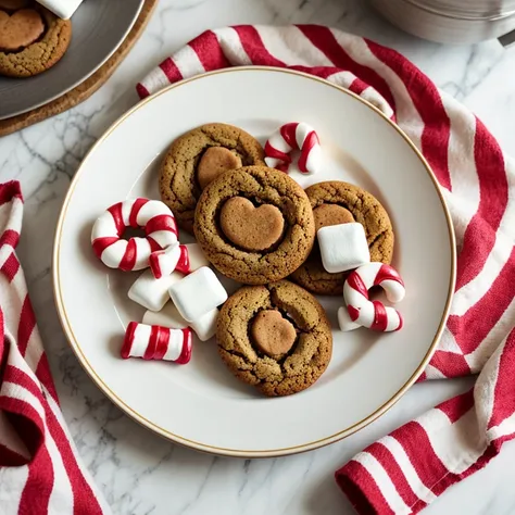  Ginger Cookies ,  Colorful Icing, Mini Marshmallows ,  Candy Canes , Bright colors,  Cute Shaped Plates 