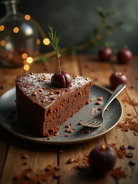  Chocolate movie scene, bolo de chocolate,  dark background, quality photo, moist texture, coverage, studio photo, slice.  shallow depth of field , Vignettes,  highly detailed , high budget, bokeh, cinemascope,  temperamental , epic, beautiful, film grain,...