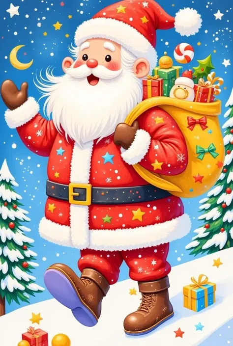 圣诞节插画 Merry Christmas children's colorful illustrations 