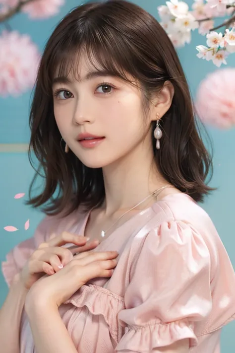 41
(            Short Bobs fluffy waves     :1.23),                                 1 girl, Alone,       , 8K images、Chest, bangs,   Brown hair on the abdomen       , Thin Nose、Moisturizing lips 、24 years old、 164 cm、         big eyes、Droopy eyes、 Teal Eye...