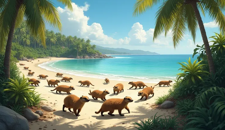  30 mongooses  released them on the island realistic