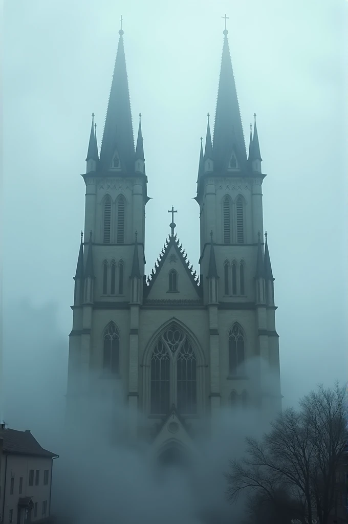 Munich, Frauenkirche, fog
