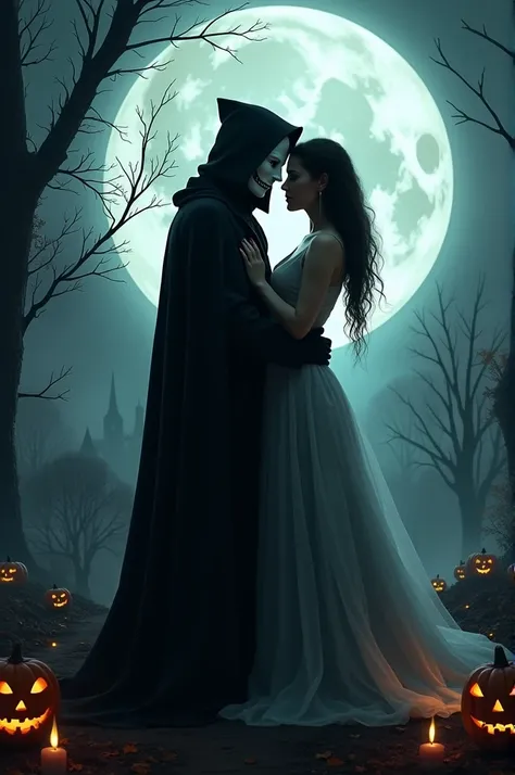 Ghost face con su novia en halloween 