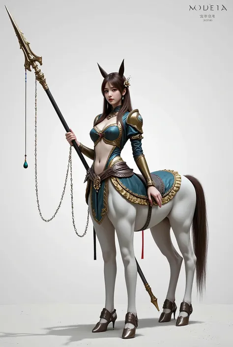 1Centaur Girl，pearlescent, Clouds and mist,  dark  blue,  dark , Dark Blue, Dark Red, Green, bronze, Light Gray, Sky blue, Bright silver, Stream of consciousness, Ancient Beauty,  reclining with strange trees , strange flowers and etenotic plants, hazy,  l...